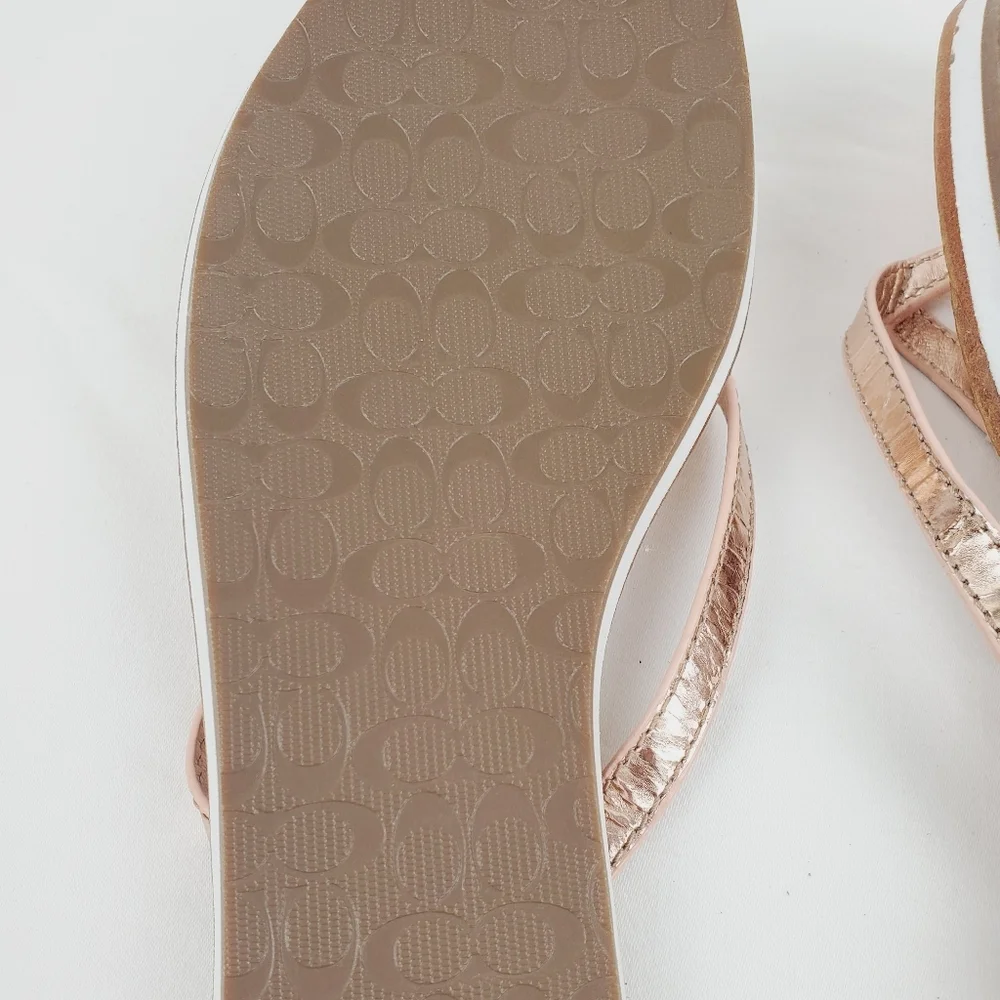 NEW Coach Devlynn Rose Gold Sandals - Picture 6 of 9